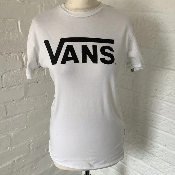 Vans Other - Vans Round Neck T Shirt - Size S - White - Cotton - Spellout - P2P 18